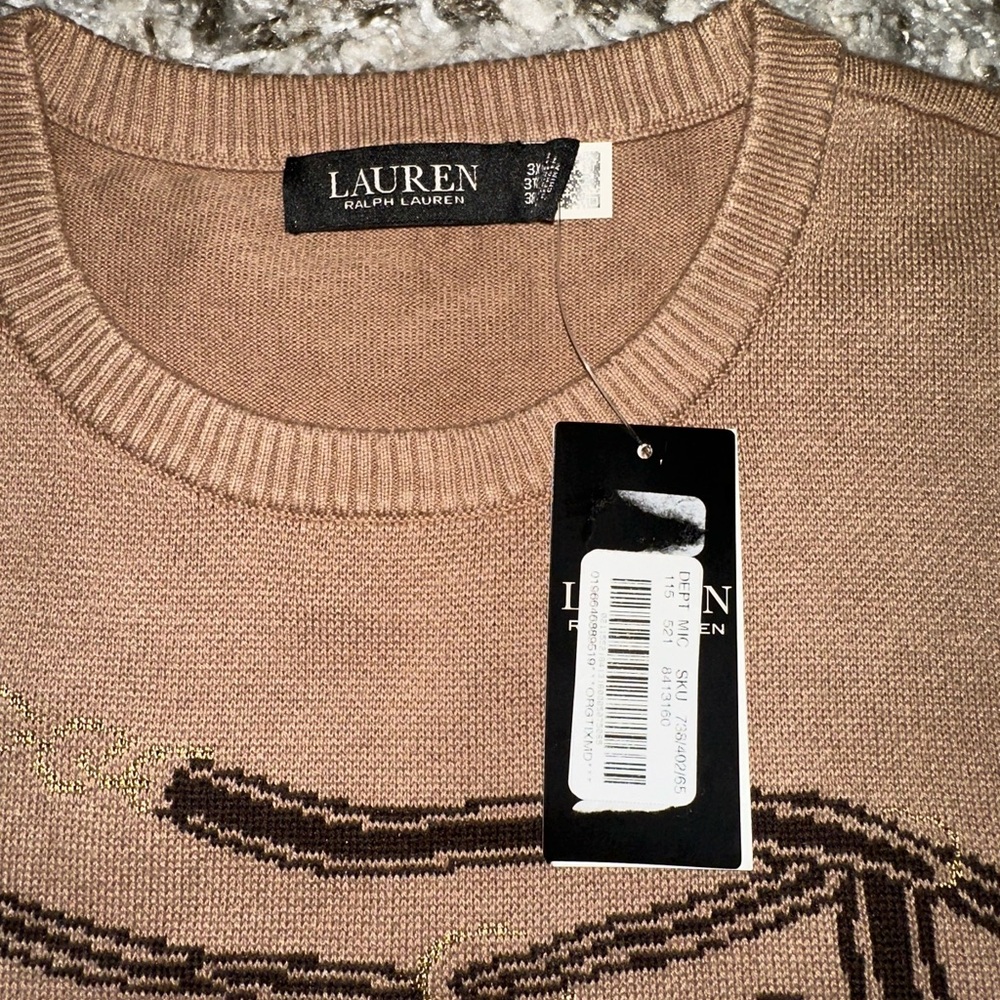 Ralph Lauren Belting-Motif Cotton-Blend Sweater